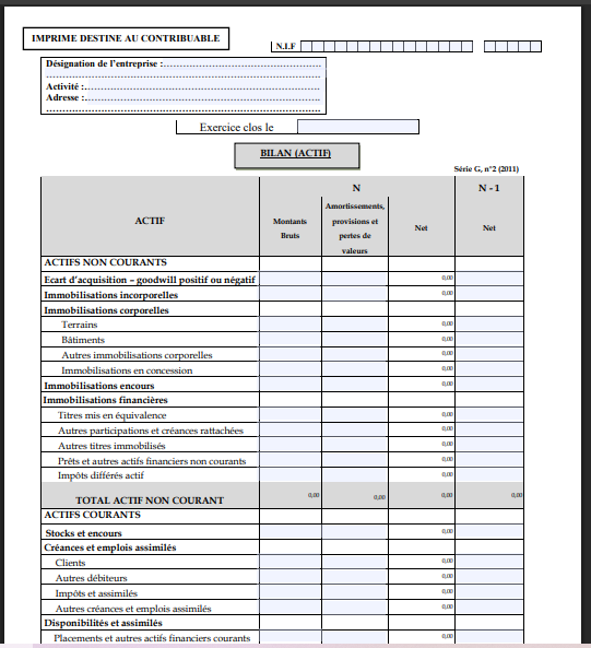 liasse fiscale Algérie