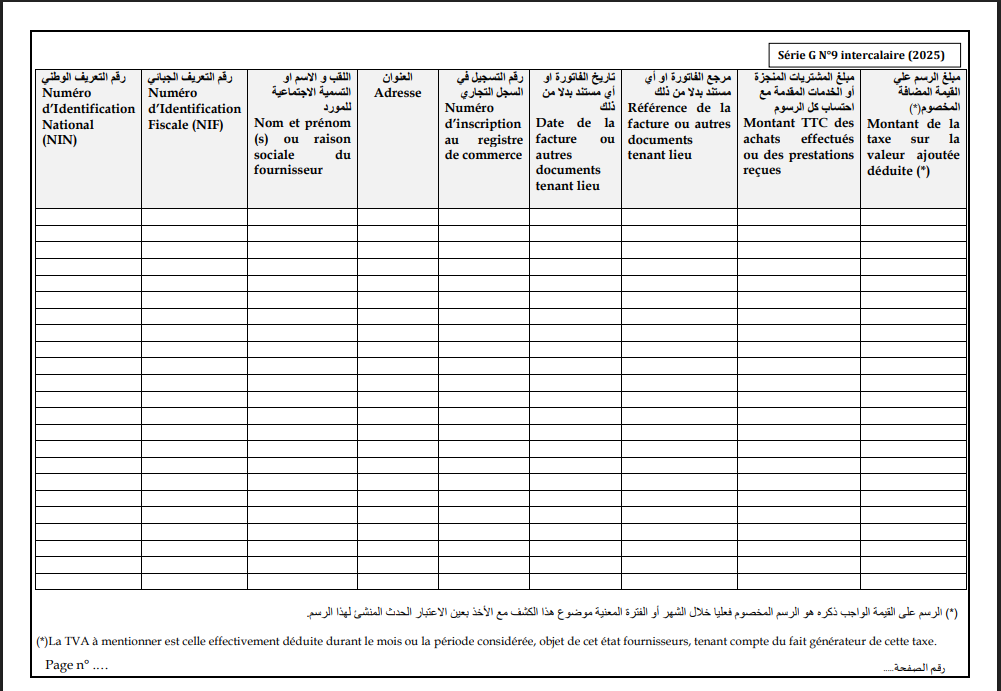 Etat des Fournisseurs G9 Algérie page 2