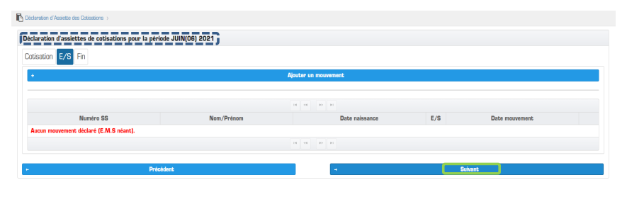 Etat des Mouvements des Salariés (EMS