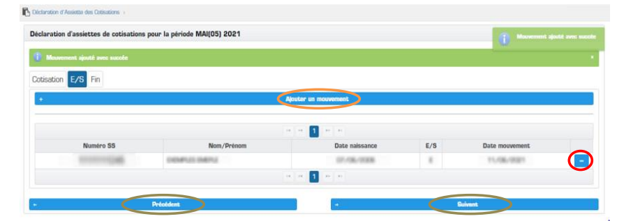 Etat des Mouvements des Salariés (Operations)